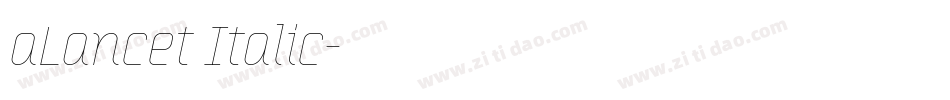 aLancet Italic字体转换